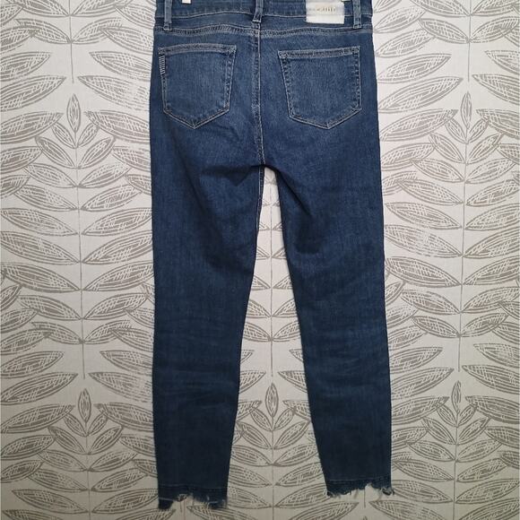 Paige Verdugo Ankle Jeans Denim Chewed Raw Hem - Picture 3 of 8